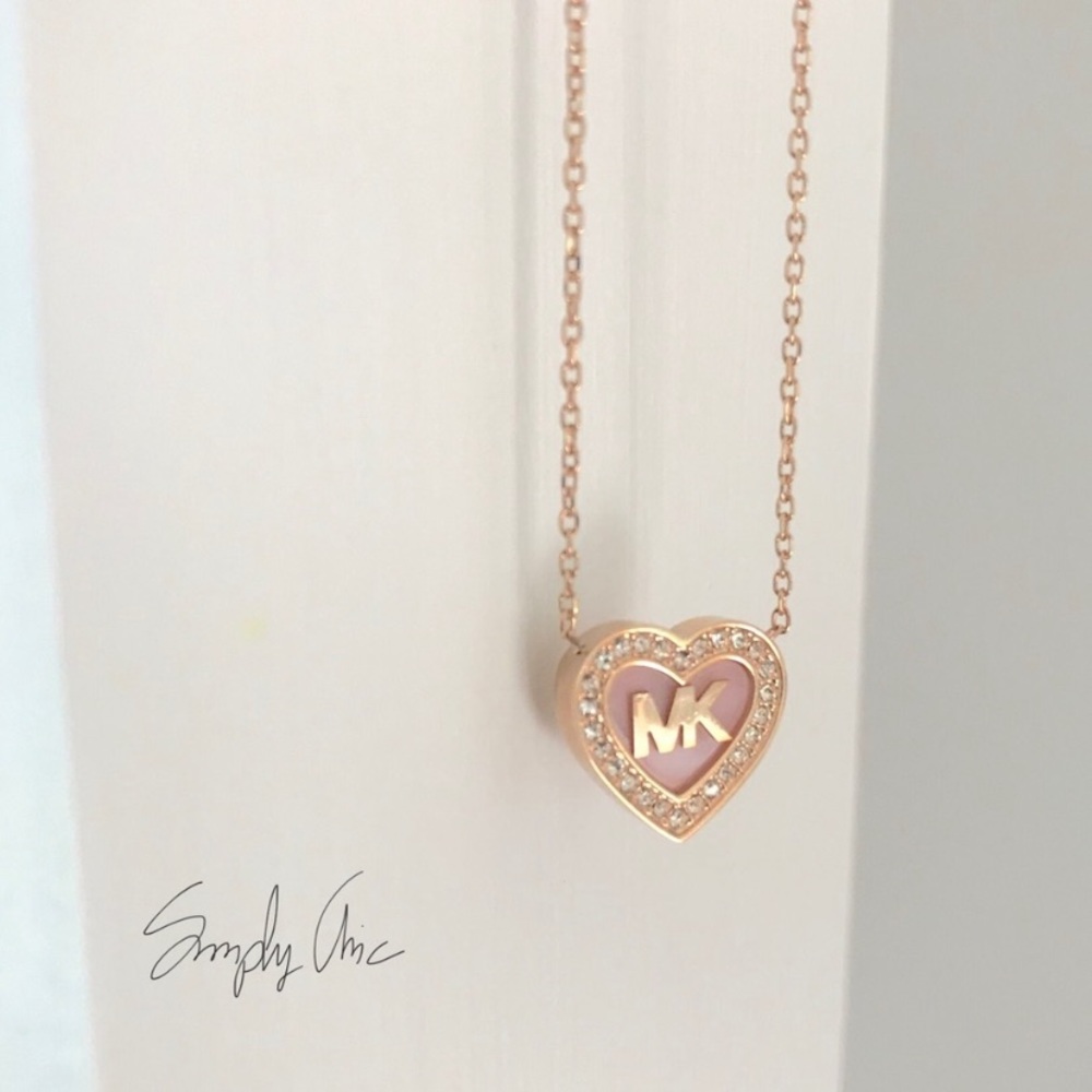NWT authentic MK rose gold tone heart pendant - Picture 4 of 7